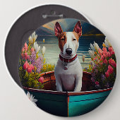 Bull Terrier on a Paddle: Ein Landschaftliches Abe Button (Vorne & Hinten)