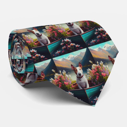 Bull Terrier on a Paddle: Ein Landschaftliches Abe Krawatte (Gerollt)