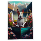 Bull Terrier on a Paddle: Ein Landschaftliches Abe Mittlere Geschenktüte (Vorderseite)