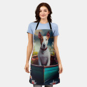 Bull Terrier on a Paddle: Ein Landschaftliches Abe Schürze (Getragen)