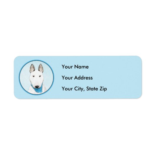 Bull Terrier Painting - Niedliche Original Dog Art (Vorne)