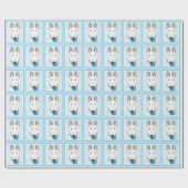 Bull Terrier Painting - Niedliche Original Dog Art Geschenkpapier (Flach)