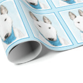 Bull Terrier Painting - Niedliche Original Dog Art Geschenkpapier (Rolleneckpunkt)