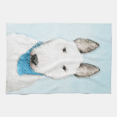 Bull Terrier Painting - Niedliche Original Dog Art Geschirrtuch (Horizontal)