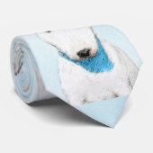 Bull Terrier Painting - Niedliche Original Dog Art Krawatte (Gerollt)