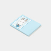 Bull Terrier Painting - Niedliche Original Dog Art Post-it Klebezettel (angewinkelt)