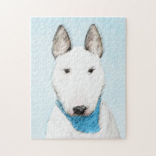 Bull Terrier Painting - Niedliche Original Dog Art Puzzle (Vertikal)