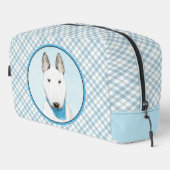 Bull Terrier Painting White English Niedlich Dog A Waschbeutel (Rechte Ecke)