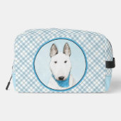 Bull Terrier Painting White English Niedlich Dog A Waschbeutel (Rückseite)