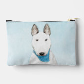 Bull Terrier Painting White English Niedlich Dog A Zubehörtasche (Rückseite)