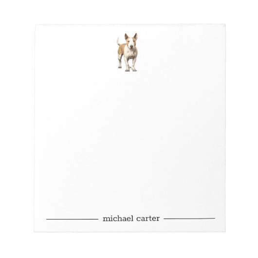 Bull Terrier Personalisiert Notepad Notizblock (Vorderseite)