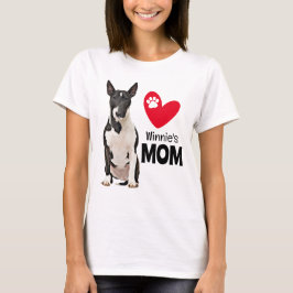 Bull Terrier Personalisierte Mama T-Shirt