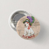 Bull Terrier Pirate Button (Vorne & Hinten)