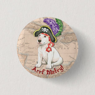 Bull Terrier Pirate Button
