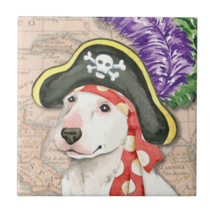 Bull Terrier Pirate Fliese