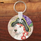 Bull Terrier Pirate Schlüsselanhänger (Vorderseite)