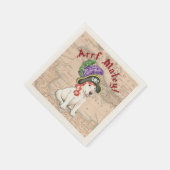 Bull Terrier Pirate Serviette (Ecke)
