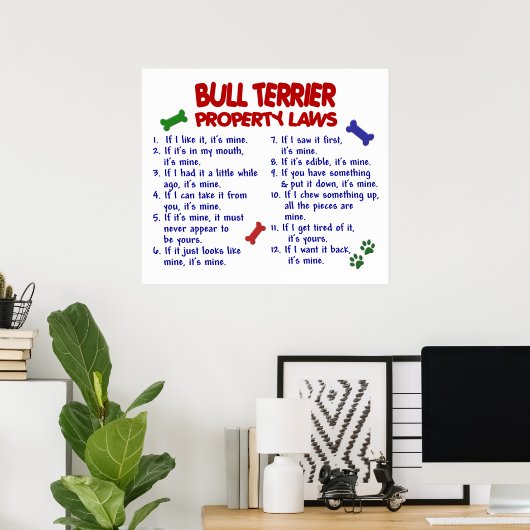 BULL TERRIER PL2 POSTER (Heimbüro)