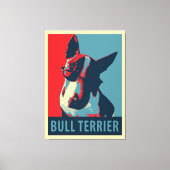 Bull Terrier Politische Parody Leinwanddruck (Vorderseite)