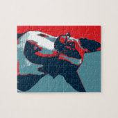 Bull Terrier Politische Parody Puzzle (Horizontal)
