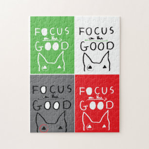 Bull Terrier Pop Art Fokussieren auf das gute Zita Puzzle