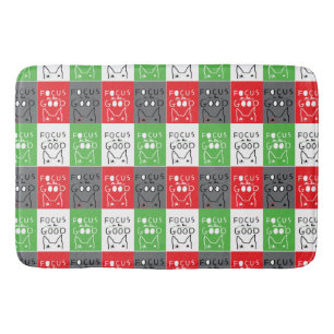 Bull Terrier Pop Art Fokussieren auf die gute Insp Badematte