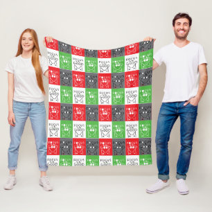 Bull Terrier Pop Art Fokussieren auf die gute Insp Fleecedecke