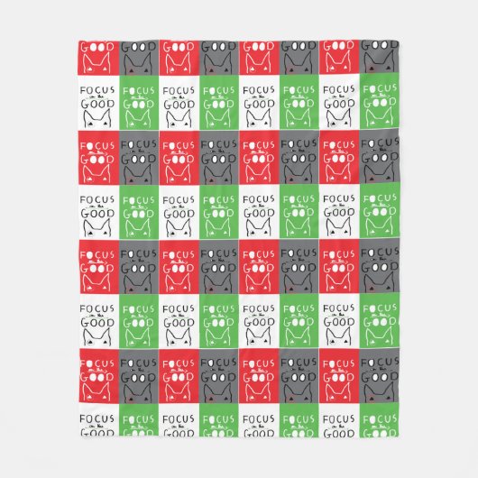 Bull Terrier Pop Art Fokussieren auf die gute Insp Fleecedecke (Vorderseite)