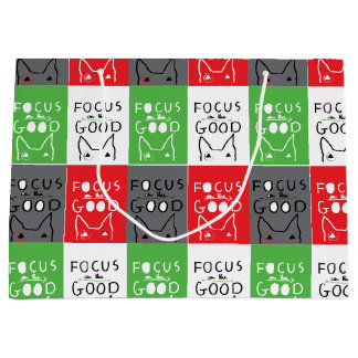 Bull Terrier Pop Art Fokussieren auf die gute Insp Große Geschenktüte