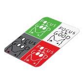 Bull Terrier Pop Art Fokussieren auf die gute Insp Magnet (Linke Seite)