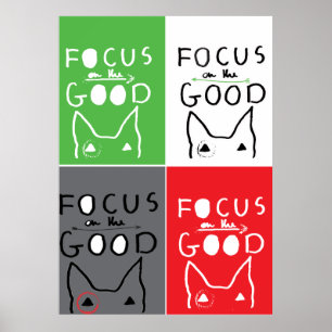 Bull Terrier Pop Art Fokussieren auf die gute Insp Poster