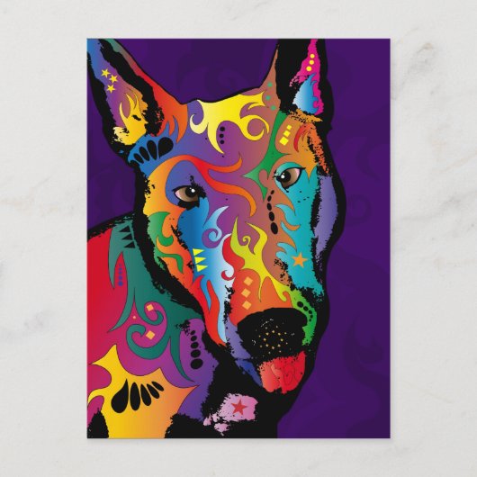 Bull Terrier Postkarte (Vorderseite)