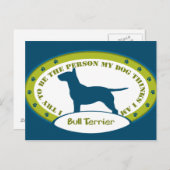 Bull Terrier Postkarte (Vorne/Hinten)