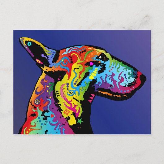 Bull Terrier Postkarte (Vorderseite)