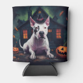Bull Terrier Pumpkins Halloween Beängstigend Dosenkühler (Vorderseite)