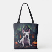 Bull Terrier Pumpkins Halloween Beängstigend Tasche (Rückseite)