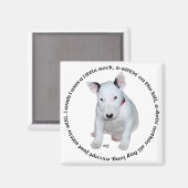 Bull Terrier Puppy Ditties Magnet (Vorderseite/Rückseite)