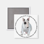 Bull Terrier Puppy Ditties Magnet (Vorderseite/Rückseite)