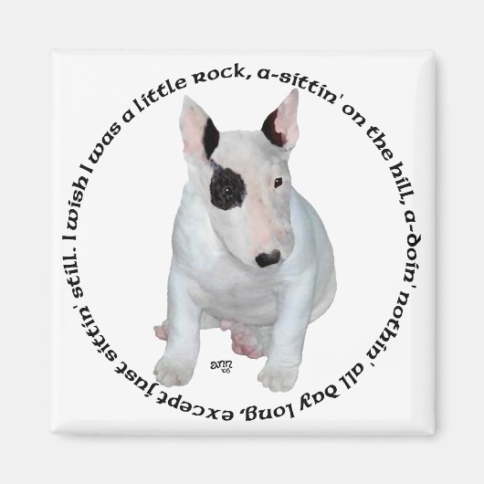 Bull Terrier Puppy Ditties Magnet (Vorne)