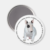 Bull Terrier Puppy Ditties Magnet (Vorderseite/Rückseite)