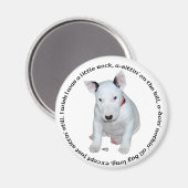 Bull Terrier Puppy Ditties Magnet (Vorderseite/Rückseite)