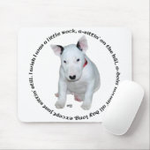 Bull Terrier Puppy Ditties Mousepad (Mit Mouse)