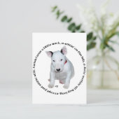 Bull Terrier Puppy Ditties Postkarte (Stehend Vorderseite)