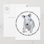 Bull Terrier Puppy Ditties Postkarte (Vorne/Hinten)