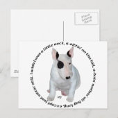 Bull Terrier Puppy Ditties Postkarte (Vorne/Hinten)