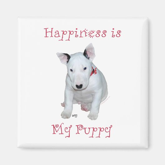 Bull Terrier Puppy Magnet (Vorne)