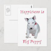 Bull Terrier Puppy Postkarte (Vorne/Hinten)