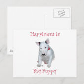 Bull Terrier Puppy Postkarte (Vorne/Hinten)