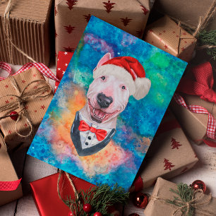 Bull Terrier Rasse Hund Weihnachten
