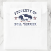 Bull Terrier Rechteckiger Aufkleber (Tasche)